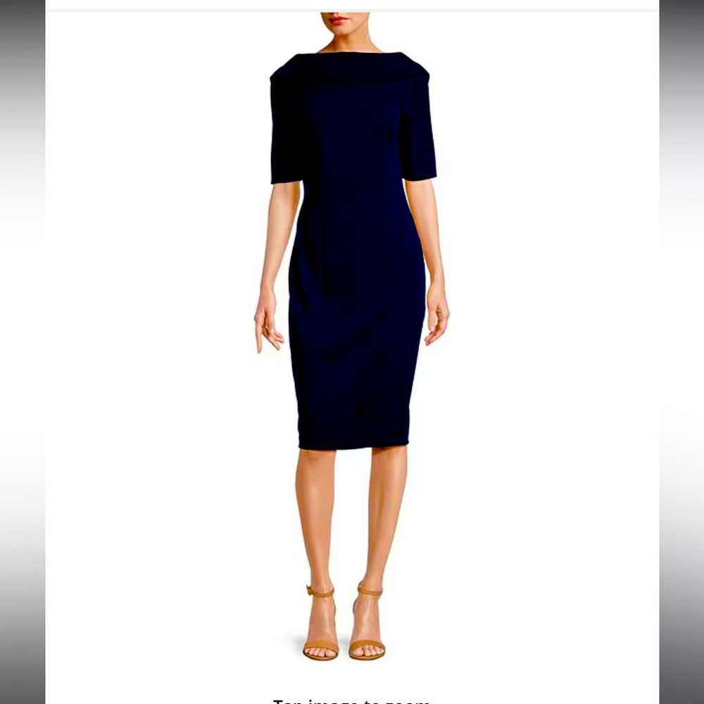 Adrianna Papell
V-Back Foldover Collar Short Sleeve Sheath Dress
Size 4